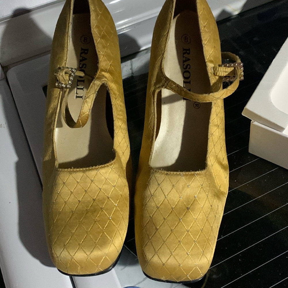 Gold and silver heels